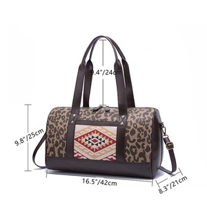 Ensemble de sac de voyage ethnique imprimé léopard, grande capacité, élégant et personnalisé - Product Image 3