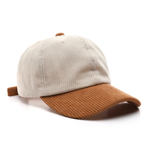 Casquette de baseball deux tons à 6 panneaux non structurés en velours côtelé avec broderie personnalisée <span class=keywords><strong>sur</strong></span> <span class=keywords><strong>mesure</strong></span> - Product Image 4
