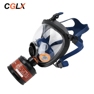 CGLX masker gas wajah penuh, masker Gas silikon terpasang Anti kabut kimia masker gas wajah penuh di Semprot batu bara