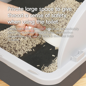 Lettiera per <span class=keywords><strong>Gatti</strong></span> in Plastica Extra Large Facile da Pulire, Doppio Strato con Tappetino in Metallo, Non Appiccicosa e Inodore, Toilette per <span class=keywords><strong>Gatti</strong></span> di Taglia Grande - Product Image 4