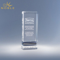 Trofeo Corporativo de Cristal de Diseño Elegante y de Primera Categoría para Regalos Empresariales, Premios a Pilar de la Colaboración