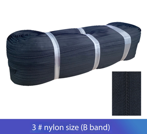 Một bó 3 # Nylon mã cài Đặt đôi kim nhà dệt Quilt gối trường hợp dây kéo 400 bãi tẩy trắng đen sân Nylon dây kéo - Product Image 3