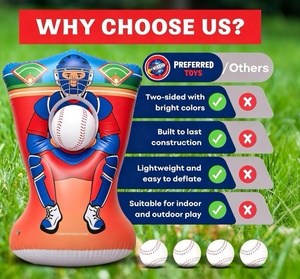 Objetivo de Béisbol Inflable de Doble Cara para Lanzamiento y Recepción, de PVC, para Entrenamiento en Interiores y Exteriores, para Niños - Product Image 5
