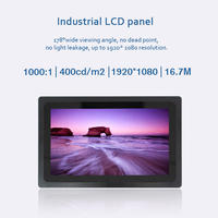 Monitor layar sentuh portabel 12.1 inci, Casing logam tertanam IP65 HMI LCD tampilan industri dalam stok