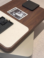 Table basse de salon pour usage domestique, nouveau style 2026, en pierre, extensible, multifonctionnelle, ensemble table à thé, esthétique raffinée, style mi-siècle