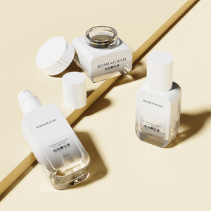 New bán buôn Orange vuông chăm sóc da rỗng phẳng mỹ phẩm bao bì Set với vít cap sử dụng cho chăm sóc da kem - Product Image 4