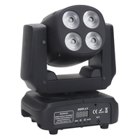 Projecteur à tête mobile 120W avec contrôle DMX512, activé par le son, 4x25W, puces LED quadri-in-one pour DJ, mariages et éclairage de fête