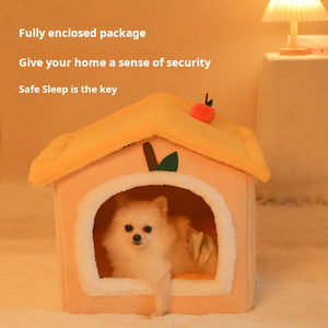 Casa <span class=keywords><strong>para</strong></span> <span class=keywords><strong>Perros</strong></span> Plegable, Aislada y Cerrada, <span class=keywords><strong>para</strong></span> Razas Pequeñas, Refugio Térmico <span class=keywords><strong>para</strong></span> Todas las Estaciones, Tapete Lavable Extraíble, Base Antideslizante - Product Image 6