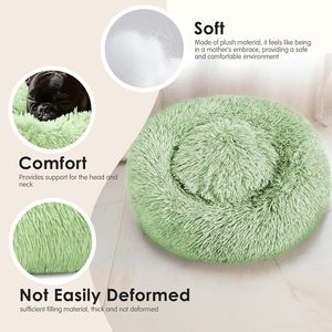 Cama Redonda de Felpa de Algodón de Lujo para Perros y Gatos, Antideslizante, de 50-70 cm - Product Image 3