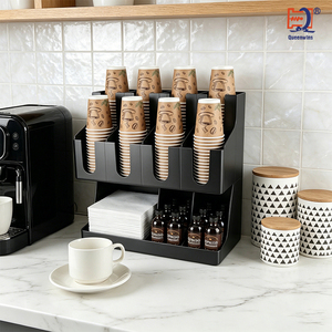 Organisateur de tasses à café en plastique Queenwins, <span class=keywords><strong>support</strong></span> commercial pour tasses jetables - Product Image 1