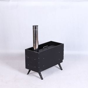 Estufa de Leña Portátil para Exteriores, Negra, Multifuncional, sin Humo, con Chimenea, para Acampar, Hacer Picnic y Viajar - Product Image 3