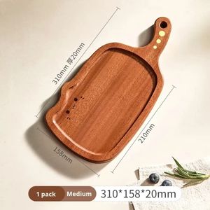 Plateau en bois Yilan, forme de chat, en bois massif avec poignée, pour servir des desserts, pour les fêtes, les restaurants - Product Image 4