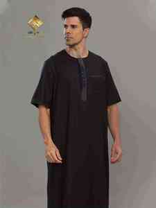HARAMAIN New Muslim Moroccan Men's Traditional Casual Dress with Seamless Design Lightweight & Quick Dry - Product Image 4