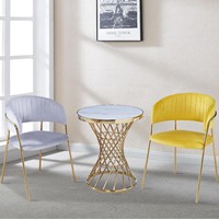 Ensemble de chaises de salle à manger modernes en acier inoxydable - Douces, durables et légères pour restaurant, maison, école