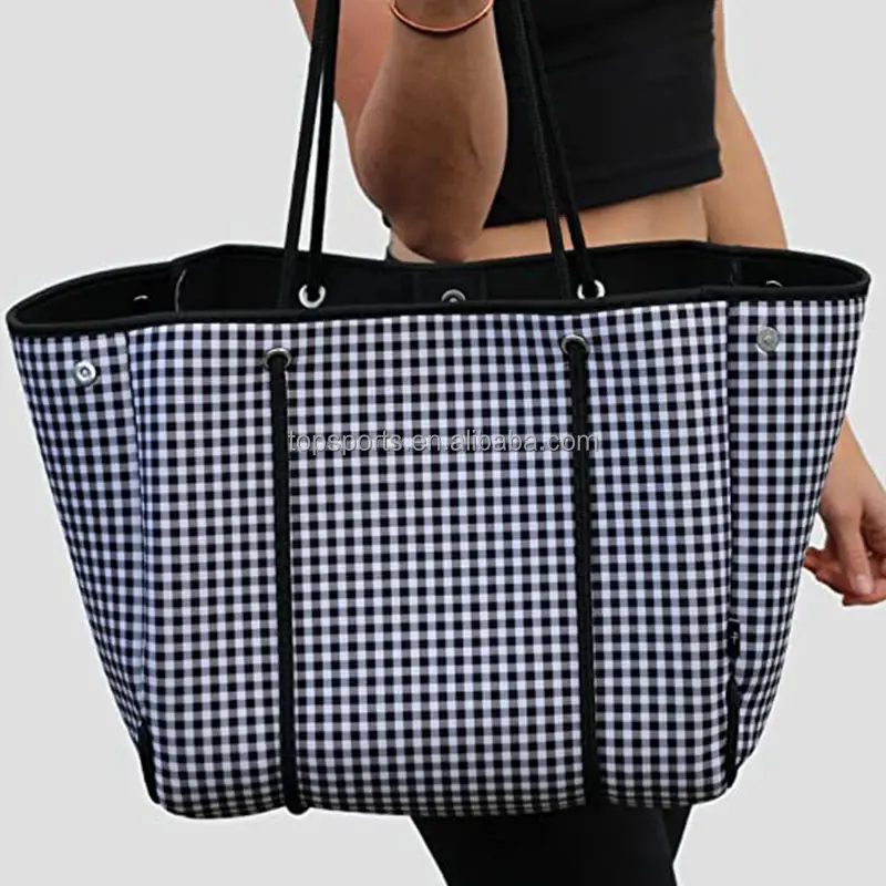 महिलाओं के लिए Neoprene ढोना बैग, Neoprene समुद्र तट बैग के साथ छोटे पर्स