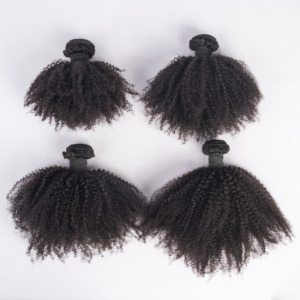Extensiones de Cabello Tejidas al por Mayor, Cabello Humano Mongol Rizado, Negro, para Mujeres - Product Image 1