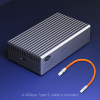 Enclosure SSD M.2 NVMe Aluminium 40Gbps USB4 dengan Port Type-C Thunderbolt 4/3 USB 3.2/3.1/3.0