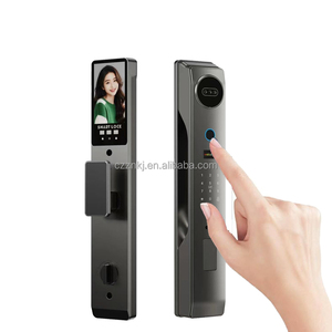 スマートアルミ合金ドアロック3D顔検出WiFiカメラICカードアクセス強化ホームセキュリティ - Product Image 1