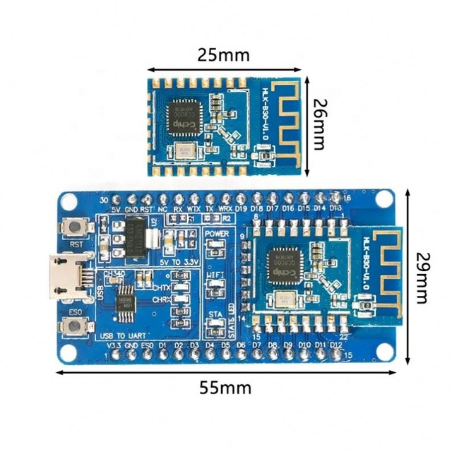 HLK-B30 WiFi bluetooth module serial port transmitting and receiving data transparent transmission wireless module 2-in-1 BLE4.2