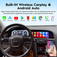 Autoradio Android 12.3 à double écran tactile Qualcomm, GPS automobile, lecteur DVD, GPS sans fil, Carplay, Audi A6 2005-2012