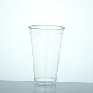 Beker Transparant Pp Pet Pla Plastic Wegwerp Met Deksel Op Maat Gemaakte Dranksap Cup Custom Plastic Bierbeker Met Logo