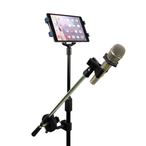 IP-01-1 Compatible With Various <b>Tablet</b> Sizes Microphone <b>Stand</b> With <b>Tablet</b> Holder For Studio - Product Image 1