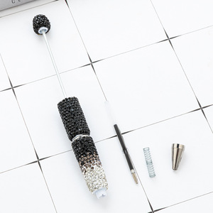 2025 Wholesale Gradient <b>Color</b> Full Beaded Heavy Industry Diamond Ballpoint <b>Pen</b> High Profile Luxury Manual Burst Jewelry Making - Product Image 4
