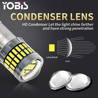 YOBIS 2025 Newset bohlam lampu sein otomatis 4014 54smd proyektor Len Resistor Canbus Ba15s 1156 1157 Py21w 7443 7440 P21w LED