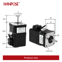 Moteur à frein magnétique permanent Nema17 42HS34/42HS40/42HS48/42HS60-YC-PD 12V 2 phases 1.3A 28N.cm Convient aux imprimantes 3D