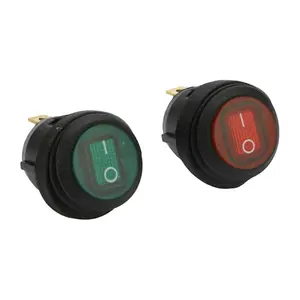 12V Rv Red Led On-Off-On/On-Off Spst Momentary Rocker Switch 15X21 Mm 3 Pin Voltage Waterproof Rocker Switch