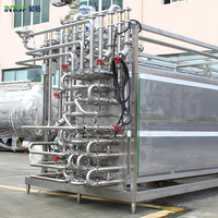 Machine tubulaire de stérilisation à la vapeur UHT Efficacité du feu vif 1000 L/H 2000 L/H 3000 L/H Pasteurisateur de tube de lait pour boisson de jus