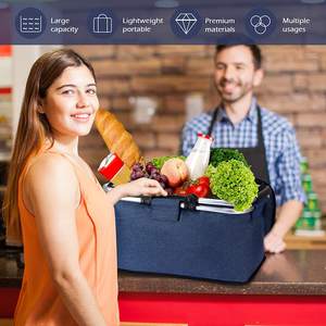 Panier de pique-nique avec sac isotherme, sac glacière portable, pliable et étanche, en aluminium, 26 l - Product Image 6