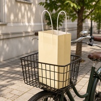 Sacs d'épicerie en papier texturé côtelé écologiques pour les caisses des supermarchés, emballage en carton pour l'exportation, impression de logo personnalisée