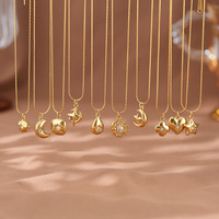 Vente en gros de bijoux minimalistes plaqués or 18 carats, ensemble de colliers avec pendentif en acier inoxydable, nouveaux accessoires de mode pour femmes TGXL13037