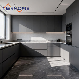 Mueble <span class=keywords><strong>de</strong></span> Cocina Modular para Apartamento, 3 Cajones, Despensa <span class=keywords><strong>de</strong></span> Piso <span class=keywords><strong>a</strong></span> <span class=keywords><strong>Techo</strong></span>, Forma <span class=keywords><strong>de</strong></span> U/L, Preparado para Electrodomésticos Integrados, Suministro al por Mayor - Product Image 1