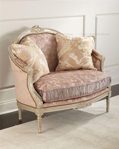Canapé royal en bois antique, sofa de loisirs, design fait à la main, de haute qualité, 2 pièces - Product Image 6