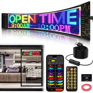 LUXONIC 59.5x12CM <b>LED</b> <b>Sign</b> Display USB 5V Flexible Programmable Bluetooth APP Retail Store Entrance Office Promotional - Product Image 1