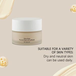 Masque hydratant et éclaircissant à l'huile de café, hydrate en profondeur, booste l'éclat, atténue les taches brunes pour les peaux grasses, utilisation nocturne, 30g - Product Image 2