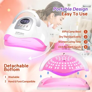 เครื่องอบเล็บยูวี 380W 81 หลอด LED พร้อมด้ามจับ อบแห้งเร็ว สำหรับอบเจลทุกชนิด อุปกรณ์ทำเล็บเจล - Product Image 4