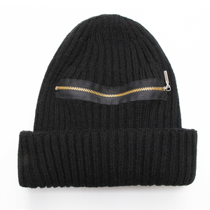 Couvre-visage <span class=keywords><strong>noir</strong></span> en tricot avec fermeture éclair pour masque de <span class=keywords><strong>ski</strong></span>, cagoule avec fermeture éclair, créez votre propre logo personnalisé - Product Image 3