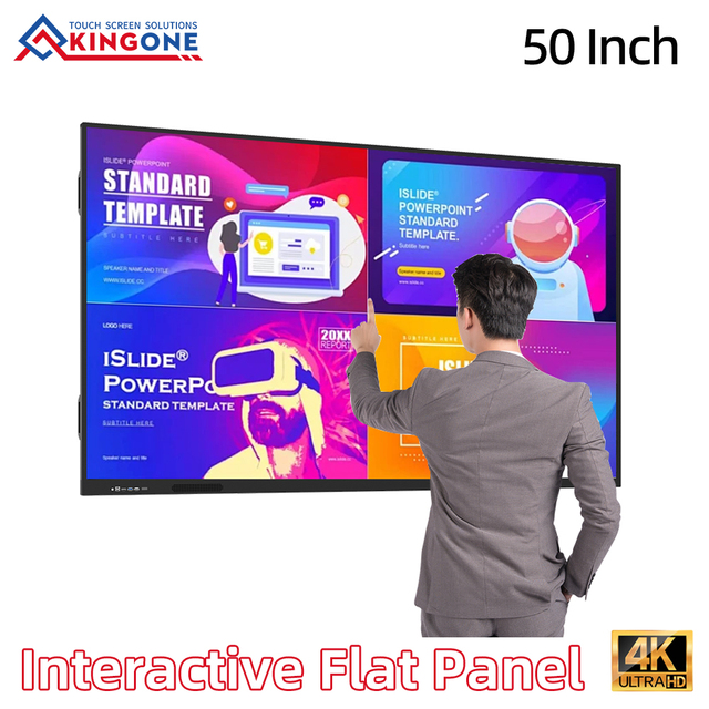 KINGONE OEM Portable Infrared Touch Screen Electronic Smart Interactive Board Interactive Whiteboard Flat Panel for School