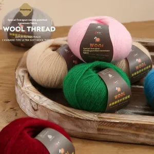 Laine <span class=keywords><strong>fine</strong></span> 2 fils, teinte, moyenne finesse, pelote de laine pour tricot à la main, tricot DIY, pull, écharpe, fil - Product Image 2