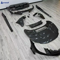 Kit de Carrocería Pequeño de Fibra de Carbono Seca para Ferrari 296, Estilo Versión SP Track Mejorada, Parachoques Delantero, Difusor Trasero, Capó del Motor