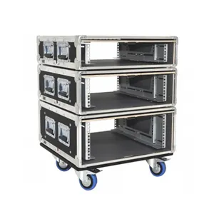 19 Zoll 19 "2U 4U 6U 8U 10U 12U 14U 16U Verstärker Slam Lid Stack Rack Tasche Schiebetür Stapelbares Werkzeug Flight Road Cases