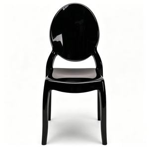 Modern Solid Black Oval Back <b>Stackable</b> Portable Dining <b>Chair</b> for Restaurant Hotel <b>Outdoor</b> Wedding Home Furniture School Park - Product Image 4