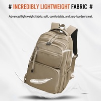 Sac à dos scolaire léger et imperméable en nylon, grande capacité, multi-poches, organisation optimisée, idéal pour la randonnée et les week-ends en plein air