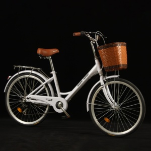 Bicicletta Urbana <span class=keywords><strong>per</strong></span> <span class=keywords><strong>Adulti</strong></span> con Telaio in Acciaio ad Alto Tenore di Carbonio, 24 o 26 Pollici, Monovelocità - Product Image 1