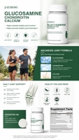 Comprimés de Glucosamine, Chondroïtine et Calcium FMI – Soutien Articulaire, Complément Nutritionnel pour la Santé Osseuse – Vente en Gros, OEM, Marque Privée