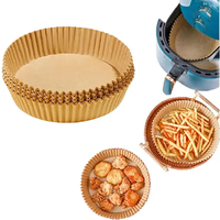 Papier sulfurisé épais pour friteuse à air - Qualité alimentaire, imperméable, écologique, jetable, résistant au four, anti-graisse, option pour la cuisson de gâteaux bruns