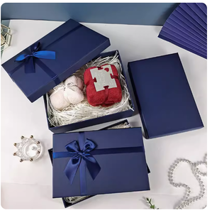 Caja de regalo complementaria Embalaje de papel creativo Laminación mate Esponja en relieve Caja cuadrada de cumpleaños personalizable grande avanzada - Product Image 2